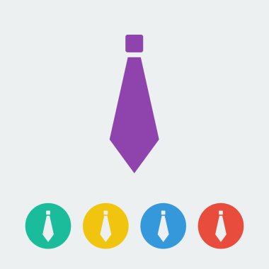 Daire kravat Icons set