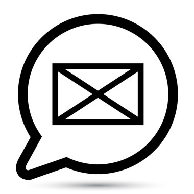 posta simgesi ile kabarcık