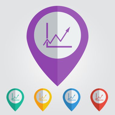 İğne büyüme ile ok simgeleri renk