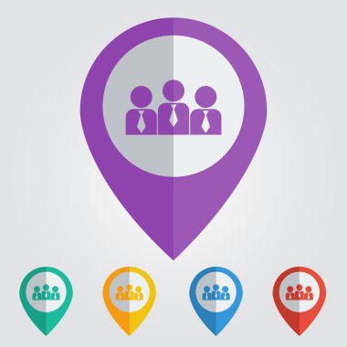 iş takım PIN ikonları/simgeleri