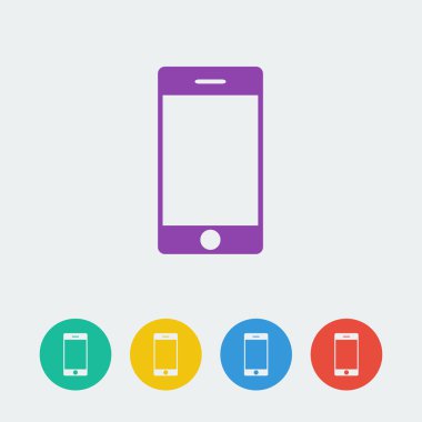 Smartphone daire Icons set