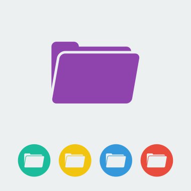 Klasör daire Icons set