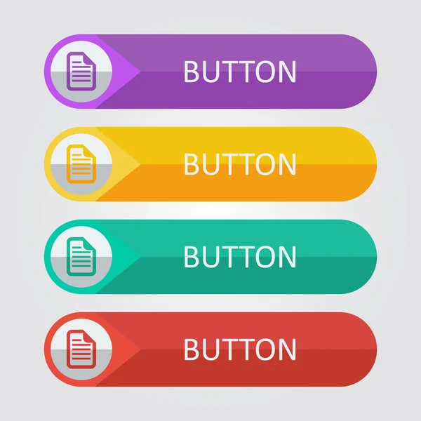 Conjunto de botones Document Icon — Archivo Imágenes Vectoriales