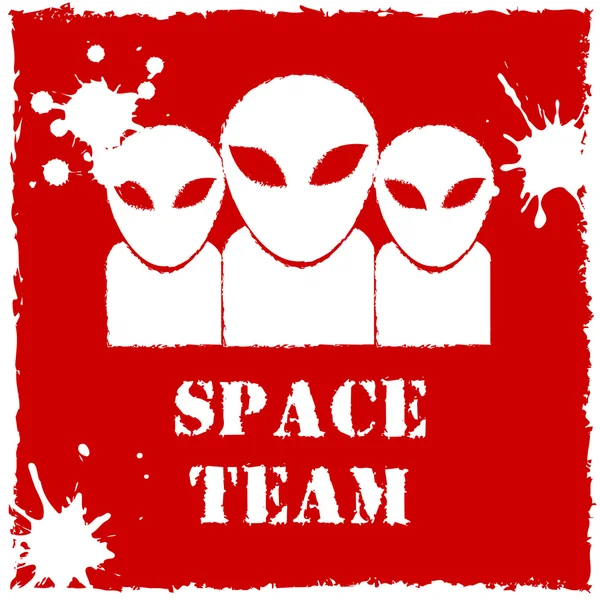 Icône équipe extraterrestre — Image vectorielle