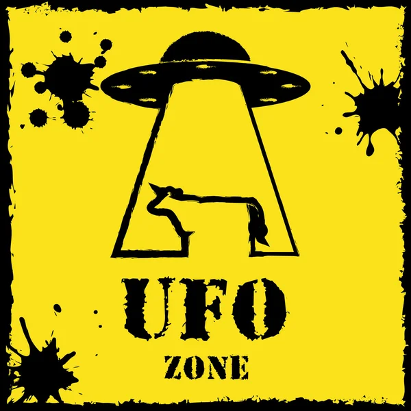 Logotipo vaca zona Ufo — Archivo Imágenes Vectoriales