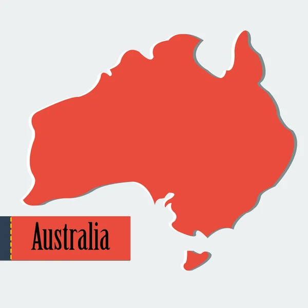 Australie carte symbole — Image vectorielle