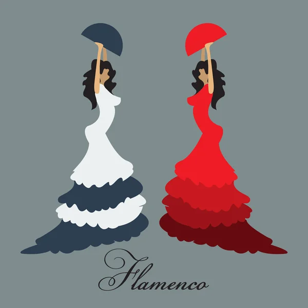 Танцующие фламенко — стоковый вектор