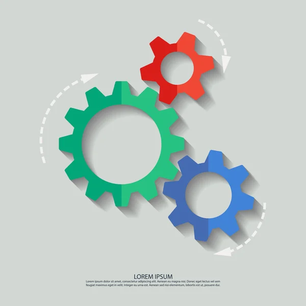 Cogwheels con mecanismo — Vector de stock