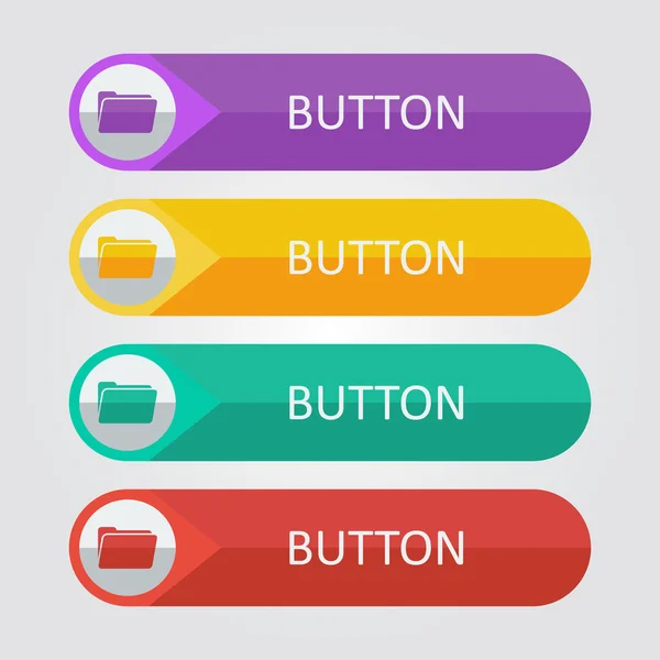 Folder  Icon buttons set — Stock Vector