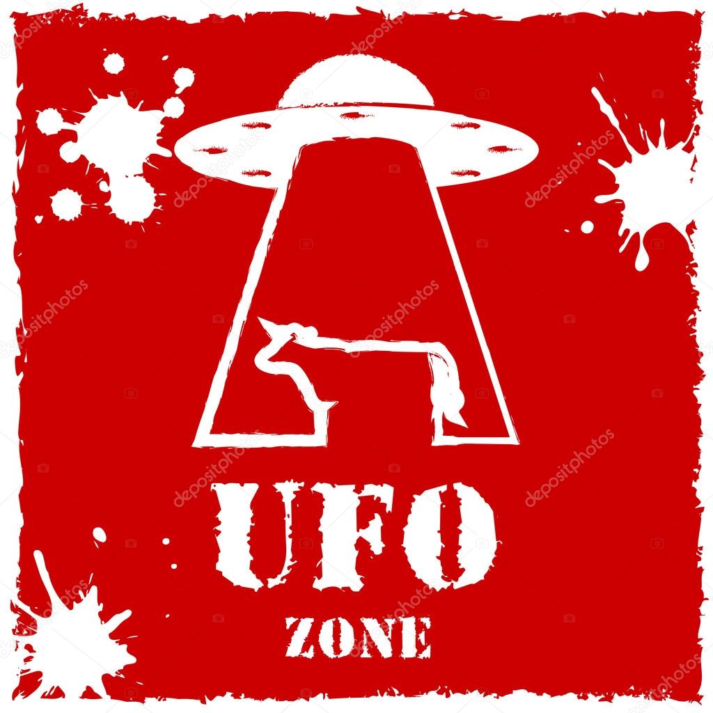 Ufo zone cow logo