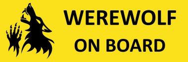 Vektör etiket. Kurt adam gemide.