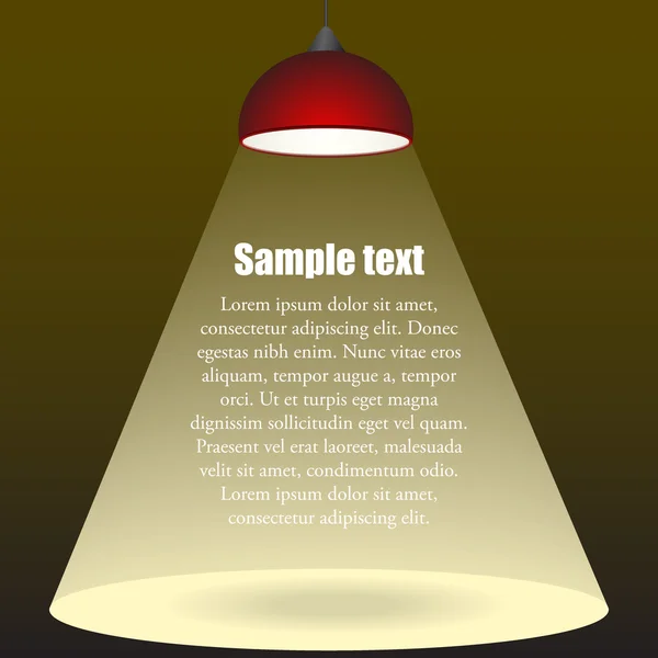 Lampa světlé pozadí — Stockový vektor