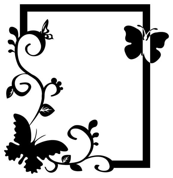 Decoratieve vlinder frame — Stockvector