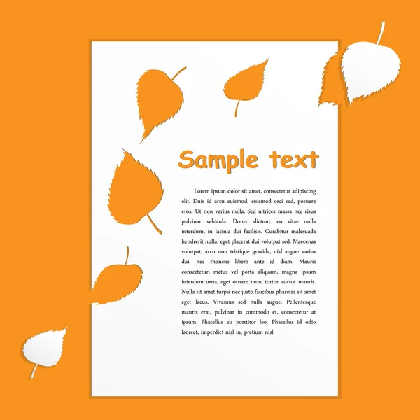 Autumn orange background — Stock Vector