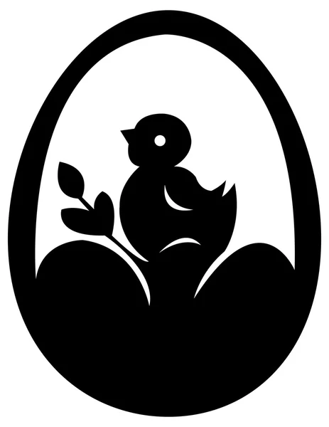 Bird with  egg icon — Stock Vector