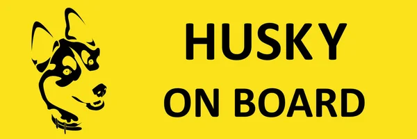 Husky a bordo icono — Vector de stock