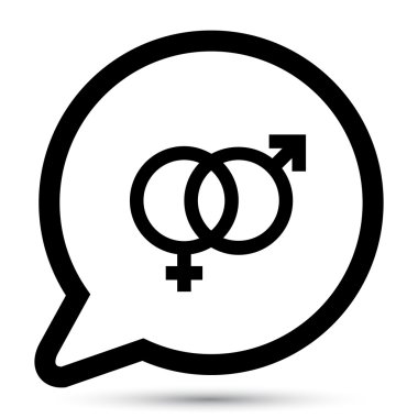 cinsiyet işaretleri simgesi kabarcık