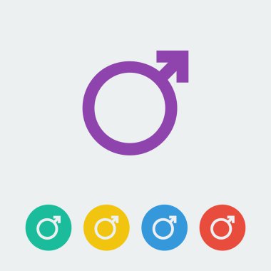 erkek işareti Icons set