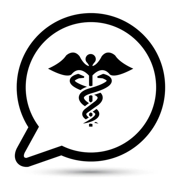 Signo médico icono burbuja — Vector de stock