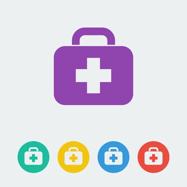 Medicina pecho iconos conjunto — Vector de stock