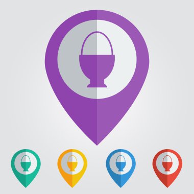 PIN düz düğmeleri yumurta