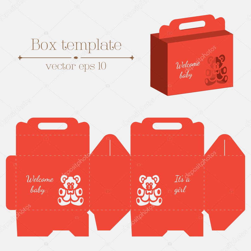 Baby box template — Stock Vector © FamilyF 99001118