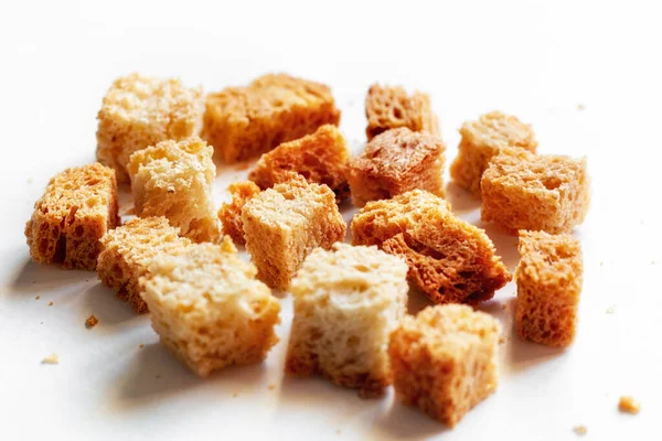 Baked White Bread Crumbs Close — Stock Photo, Image