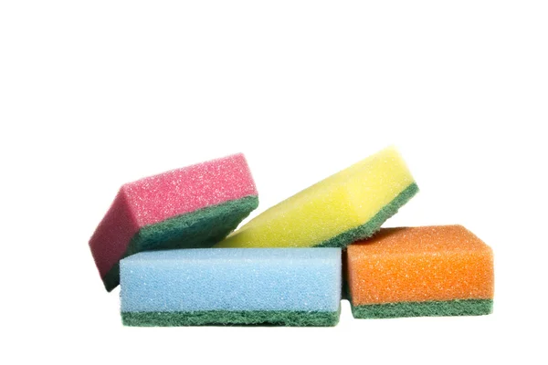 Washing sponge isolated over white — Stock Photo, Image