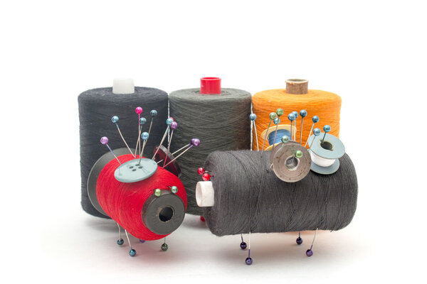 Toys made of threads with each other isolated