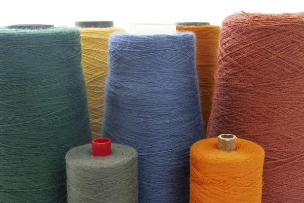 A lot of multicolored yarn and thread — Stock Photo, Image