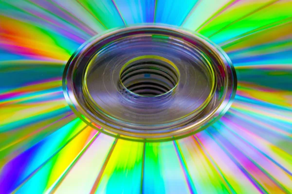 Abstract background cd disk with the defocused image of green — Stok fotoğraf