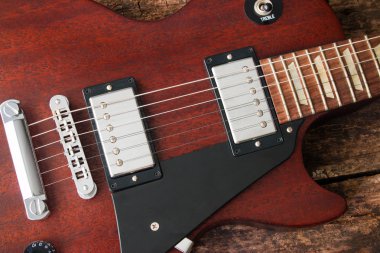 Les Paul electric guitar closeup clipart