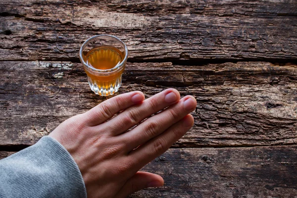 Mennesket nægter alkohol - Stock-foto