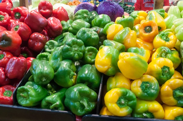 Multicolored peppers Stock Photo