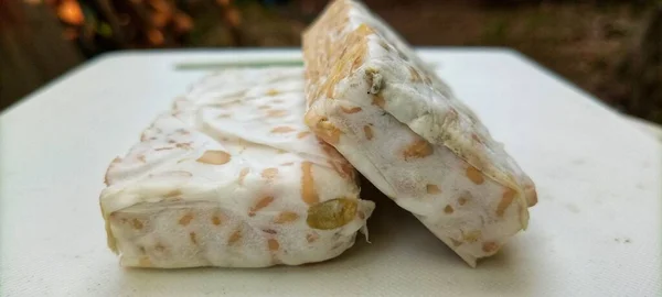 Tempe Tempeh Una Comida Tradicional Indonesia Base Soja Fermentada —  Fotos de Stock