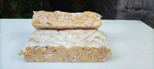 Tempe Oder Tempeh Ist Ein Traditionelles Indonesisches Essen Hergestellt Aus — Stockfoto