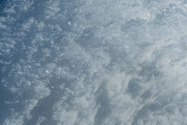 Φρέσκο Λευκό Χιόνι Και Παγετός Δομή Φόντου — Φωτογραφία Αρχείου