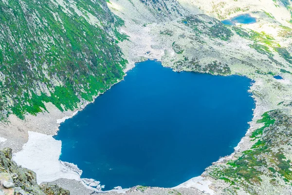 Vue Spectaculaire Lac Bleu Dans Vallée Montagne — Photo