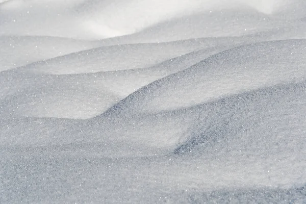 Delicati Morbidi Cumuli Neve Nella Gelida Giornata Paesaggio Invernale Con — Foto Stock