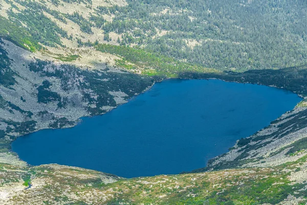 Vue Spectaculaire Lac Bleu Dans Vallée Montagne — Photo