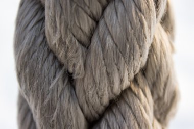 İpin üzerinde ayrıntılı closeup makro