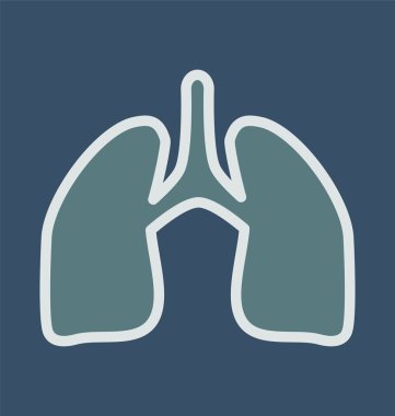 insan akciğer sembolü. Tıp kavramı.