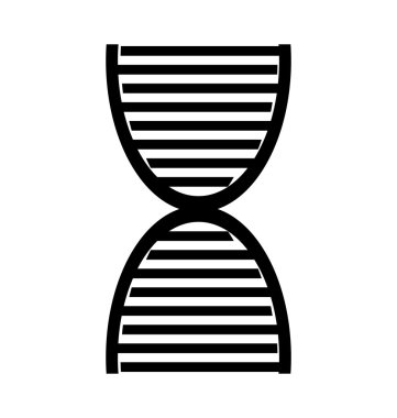 DNA molekül yapısı hat sanat simge tıbbi uygulamalar için
