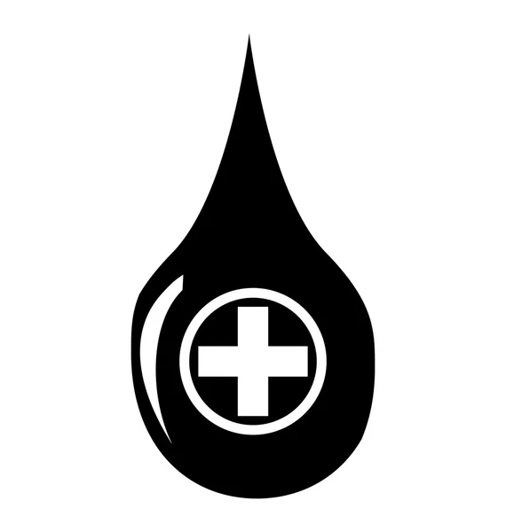 Cair com uma cruz. símbolo médico, conceito de medicina — Vetor de Stock