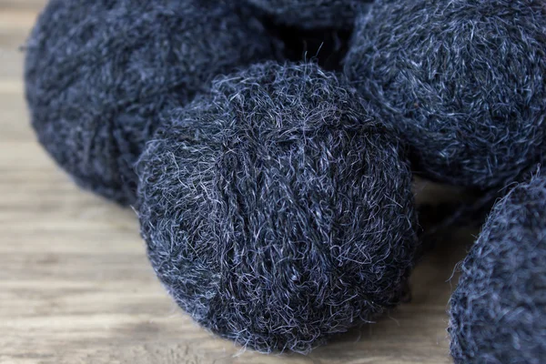 Wool yarn clew macro — Stock Photo, Image