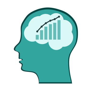 Kafamda, artan üretim, prof fikrine büyüme grafiği