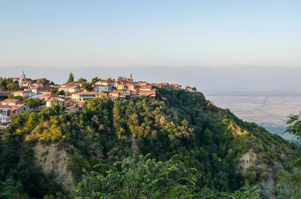 Vue sur la ville Sighnaghi, Kakheti, Géorgie — Photo