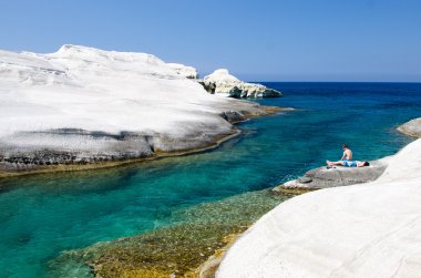 Milos island, Cyclades, Yunanistan