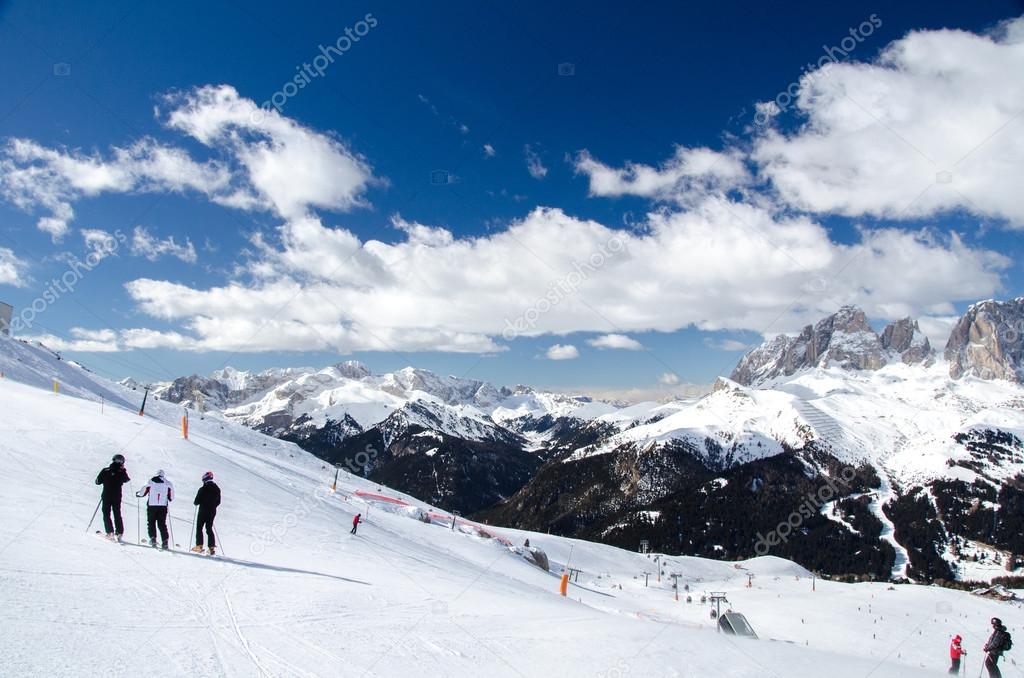 Skiing in the Dolomites