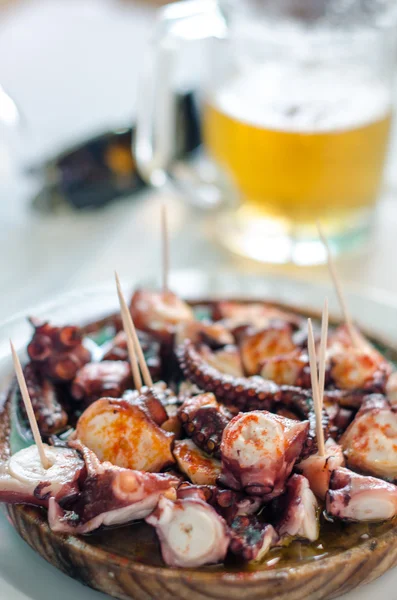 Pulpo a la Gallega (Galician octopus) - a traditional dish of Spain — Stock Photo, Image